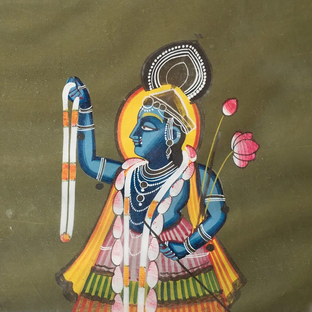 Indian Antique Painting | Yamuna ji 