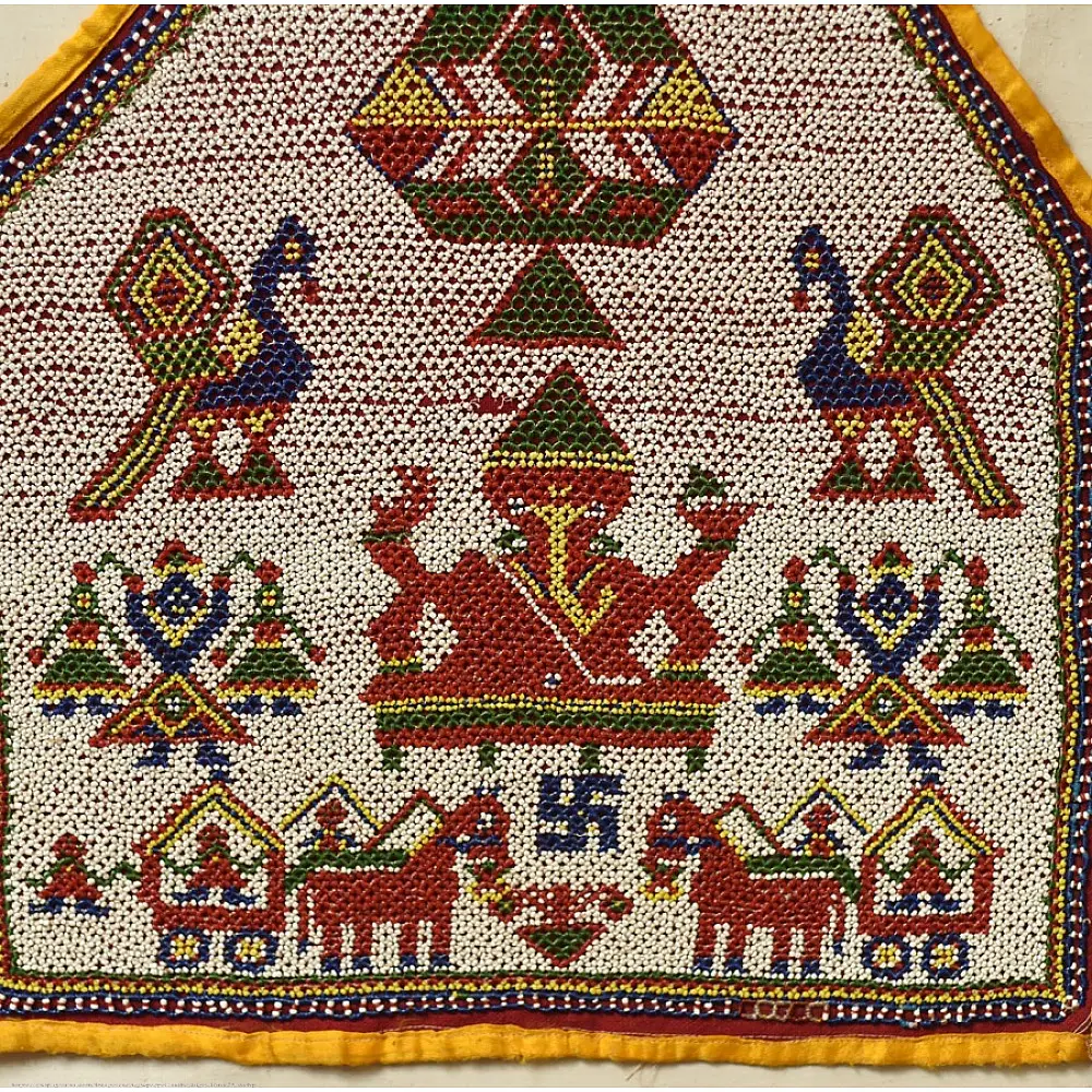 Bead Work ~Antique Hanging - Ganesha Wall Hanging / Chakda
