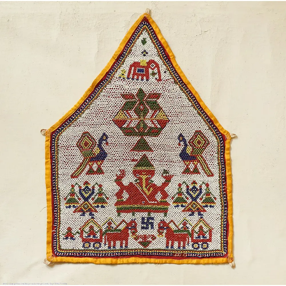 Bead Work ~Antique Hanging - Ganesha Wall Hanging / Chakda