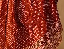 Flowers in a River - Jawariya Block Printed Long Skirt / Ghagra - A