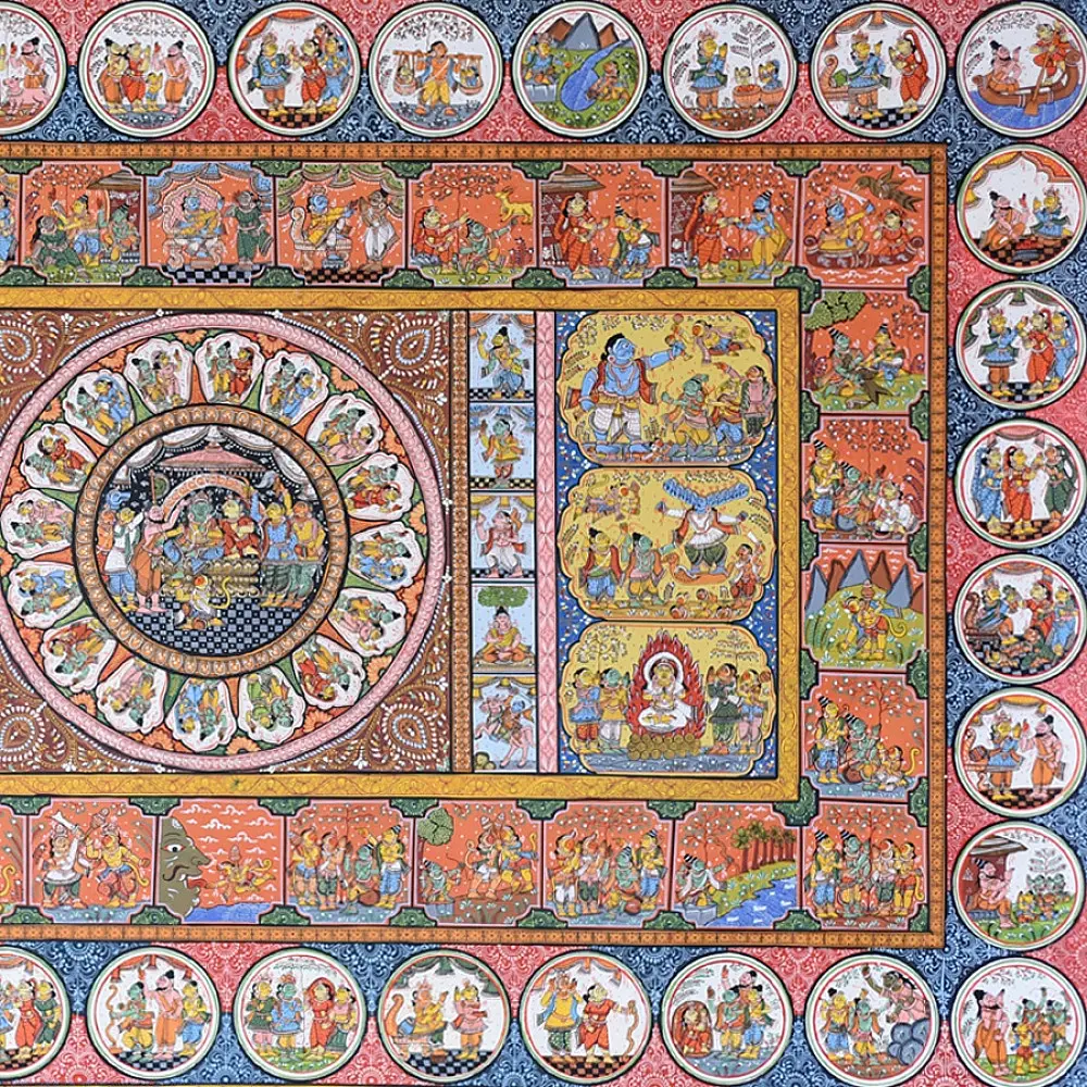 shop Traditional patachitra painting - Sita & Ram Story