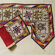  प्राचीन | Gujarati Vintage Bead Door side Toran| Set of two  (28 x 45 inch)