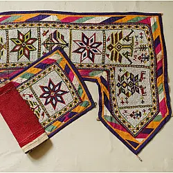  प्राचीन | Gujarati Vintage Bead Door side Toran| Set of two  (28 x 45 inch)