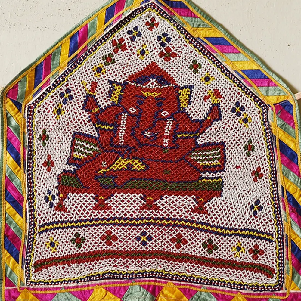 Antique Wall Decor Ganesh - Bead Work Chakda