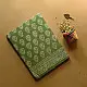 shop Bagru Block Printed Cotton Green Saree With Purple Pallu