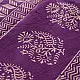 shop Bagru Block Printed Cotton Green Saree With Purple Pallu