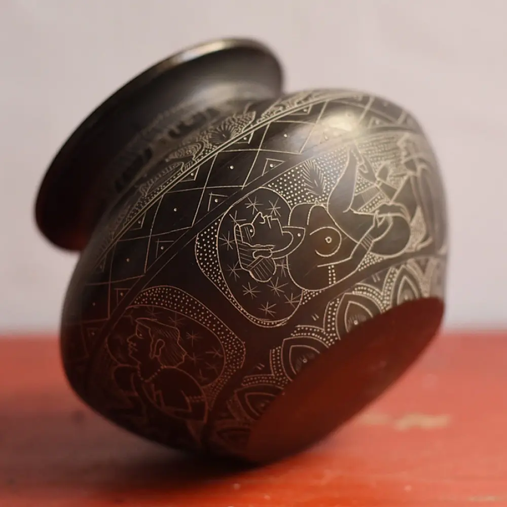 Shop Khajuraho Carving on Brass Lota