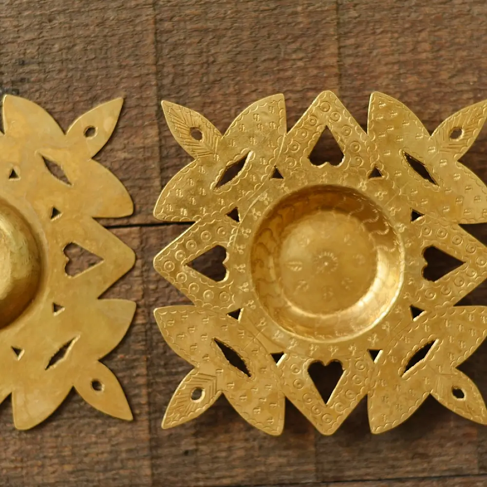 shop Brass Handmade T-Light Holder - Diya Design