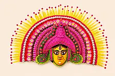 Mukhauta . मुखौटा : Handmade Wall Hanging Chhau Mask - Ambika
