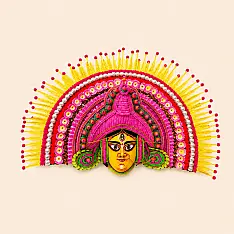 Mukhauta . मुखौटा : Handmade Wall Hanging Chhau Mask - Ambika