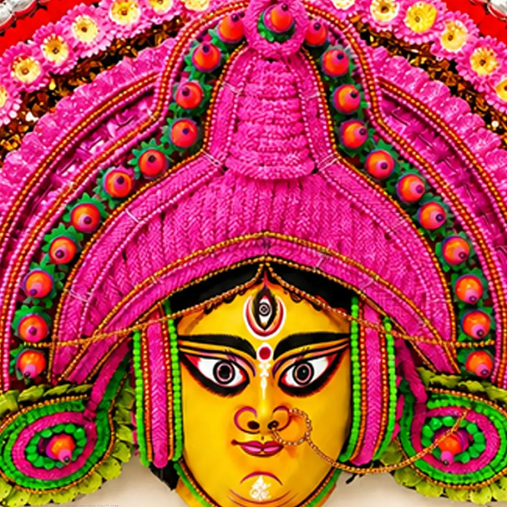 shop Handmade Paper Mache Chhau Mask - Ambika