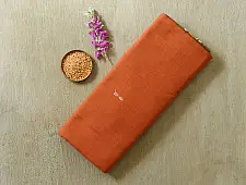 Handlom Cotton Saree | IKAT Pallu ( Rust orange )