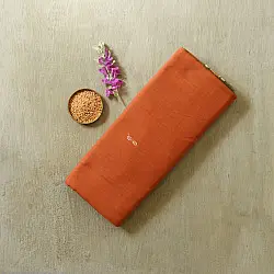 Handlom Cotton Saree | IKAT Pallu ( Rust orange )