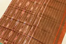 Handlom Cotton Saree | IKAT Pallu ( Rust orange )