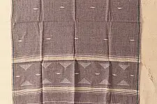 Aamaya . आमाया | Handloom Soft Cotton Jamdani Light Purple Stole 