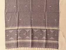Aamaya . आमाया | Handloom Soft Cotton Jamdani Light Purple Stole 