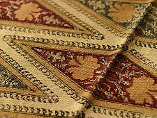 A finite infinity ❧ Kalamkari Natural Color Dhurrie ( 5 X 3 ) - Diamond Motif