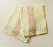 Damodar . दामोदर ✩ Handloom Cotton x Cotton Dhoti Khes With Zari Border