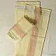 shop Handloom Cotton x Cotton Dhoti Khes With Zari Border