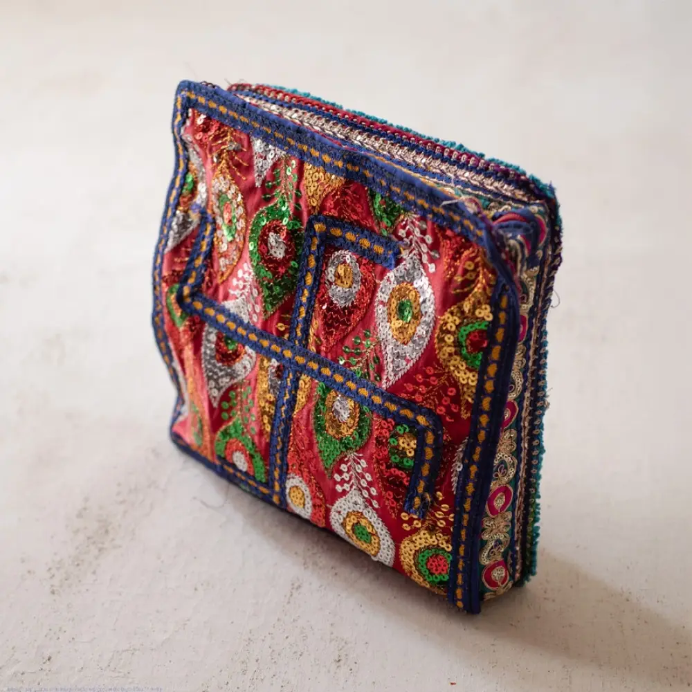Rabari Embroidery - Bead Pouch