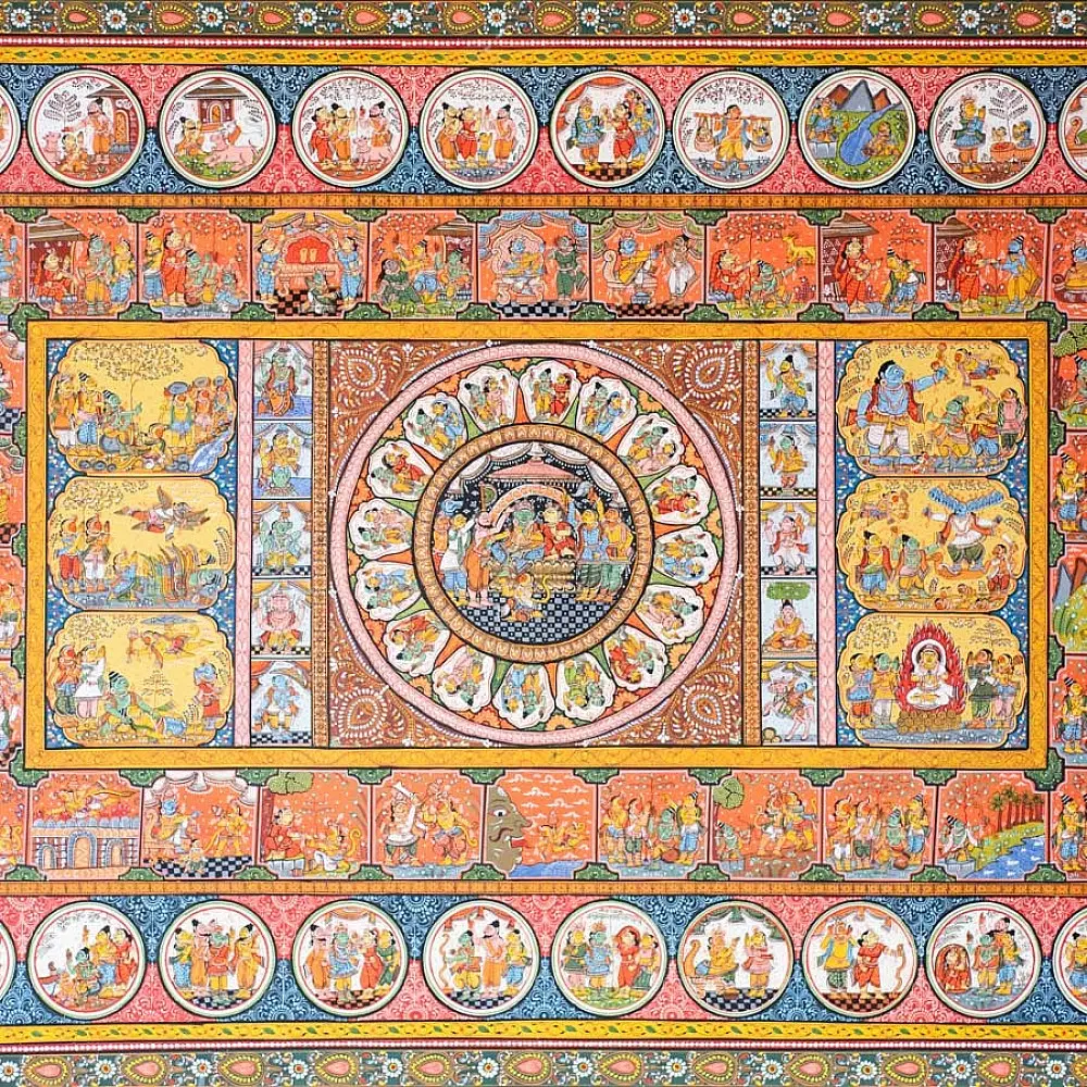 shop Traditional patachitra painting - Sita & Ram Story