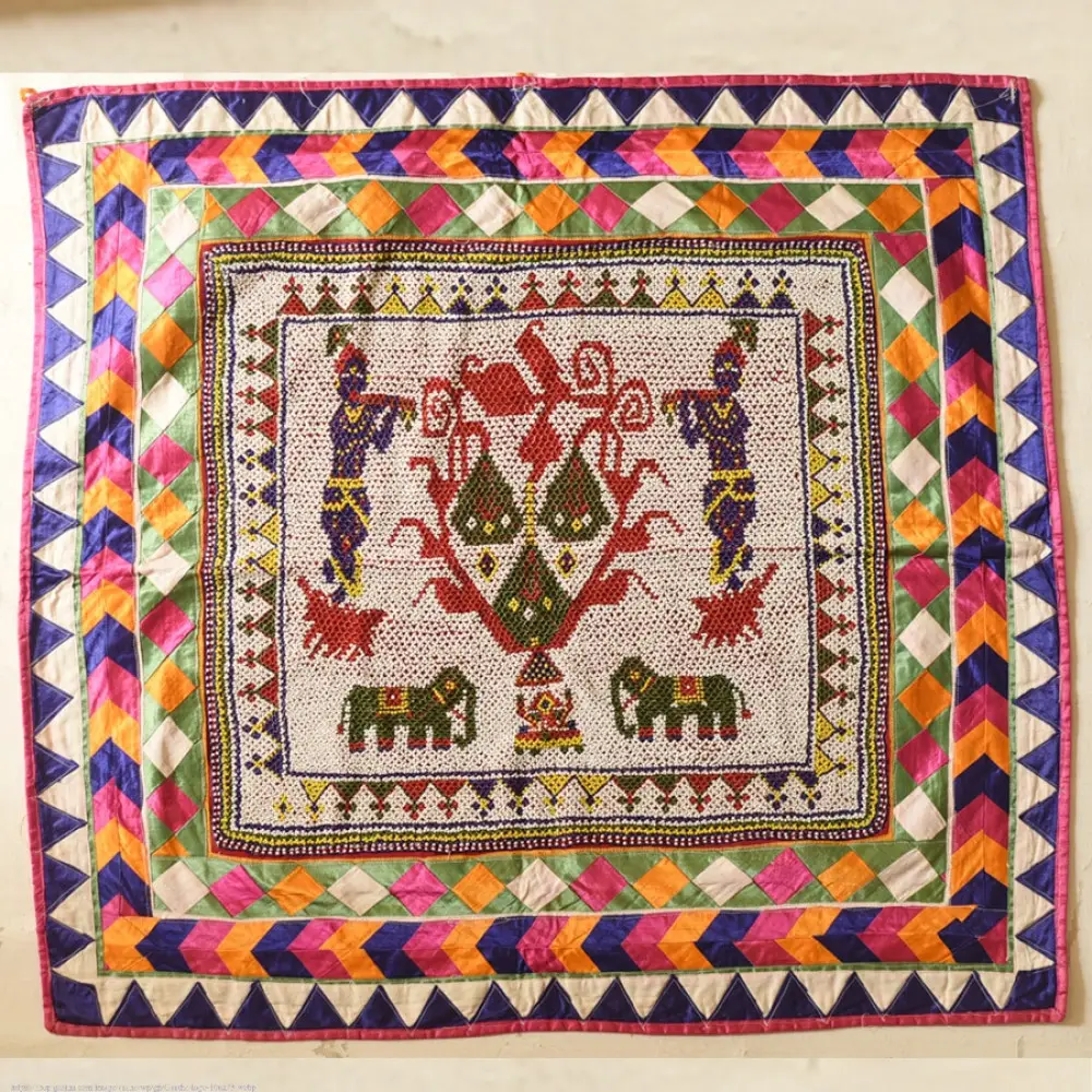 Saurashtra Region Beaded Old & Antique Wall Hanging  -Murlidhar