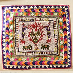Prachin . प्राचीन  ❂ Saurashtra Region Beaded Old & Antique Wall Hanging - Murlidhar