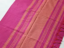 Sadaa . सदा | Begampuri Handloom Cotton Saree - Rani Pink
