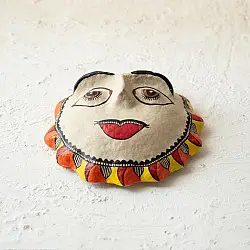 Madhuban . मधुबन ❁ Madhubani Hand Painted Paper Mache Wall Handing - Sun