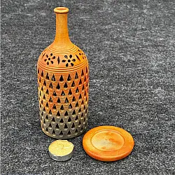 Terracotta Tales | Pottery Art ~ Bottle T Light Holder