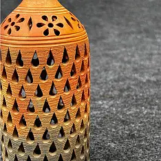 Terracotta Tales | Pottery Art ~ Bottle T Light Holder