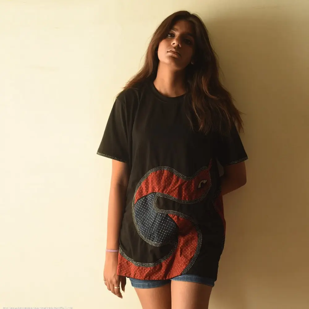 buy Handcrafted Applique and Embroidered Tshirt