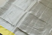 कमला | Handloom Cotton Saree | Silver Zari . Lemon