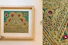 Pieces of Sindh ❂ Embroidered Antique with frame - B