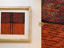 Pieces of Sindh ❂ Embroidered Antique with frame - D
