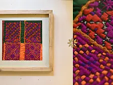Pieces of Sindh ❂ Embroidered Antique with frame - E