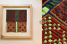 Pieces of Sindh ❂ Embroidered Antique with frame - G