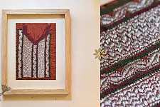Pieces of Sindh ❂ Embroidered Antique with frame - J