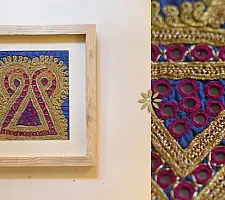 Pieces of Sindh ❂ Embroidered Antique with frame - K