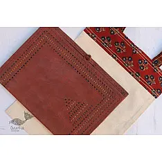 Getting carried away ~ Handmade Cotton bag + Leather File Folder ~ 11
