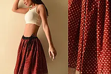 Flowers in a River | Jawariya Block Printed Short Skirt (Two Options - Long & Short)