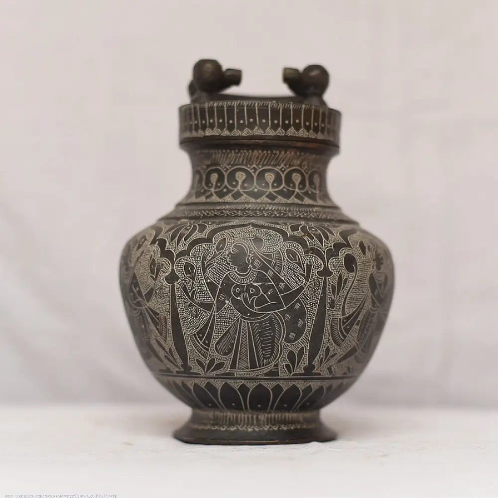 Shop Antique brass Kalash With Lid