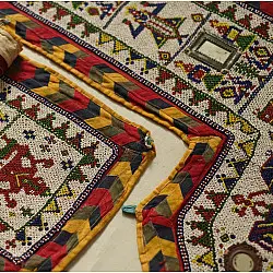  प्राचीन | Gujarati Vintage Bead Door side Toran| Set of two  (26 x 49 inch)