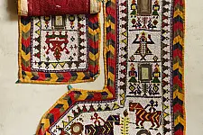  प्राचीन | Gujarati Vintage Bead Door side Toran| Set of two  (26 x 49 inch)