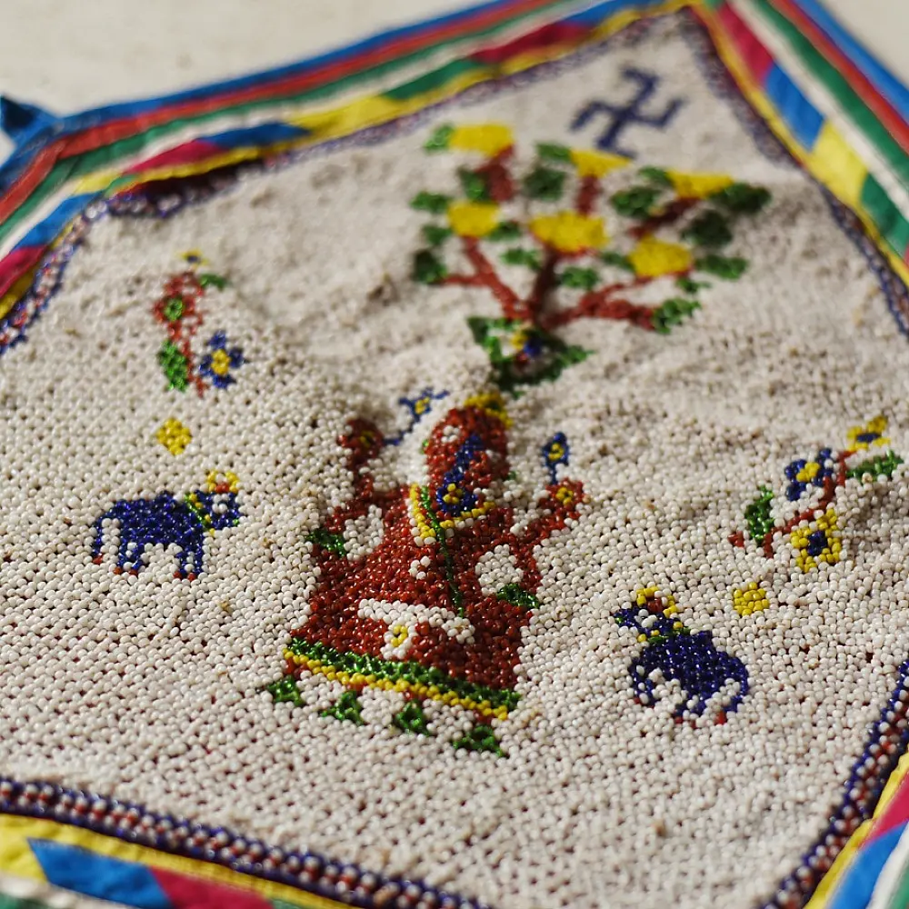 Old Wall Hanging Bead Work 