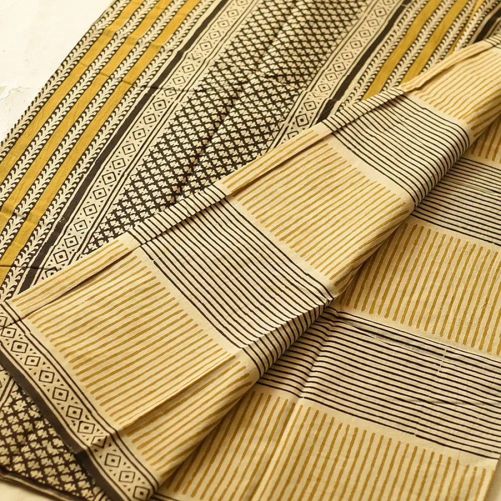shop Bagru Block Printed Cotton Saree