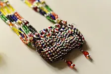 Folk Love ~ Banjara Bead Embroidered Necklace 