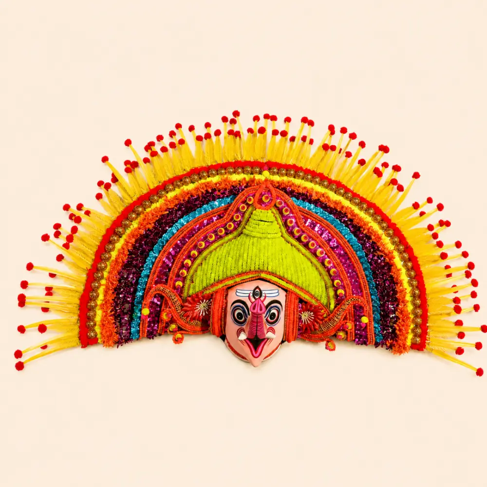 shop Handmade Paper Mache Chhau Mask - ganesh
