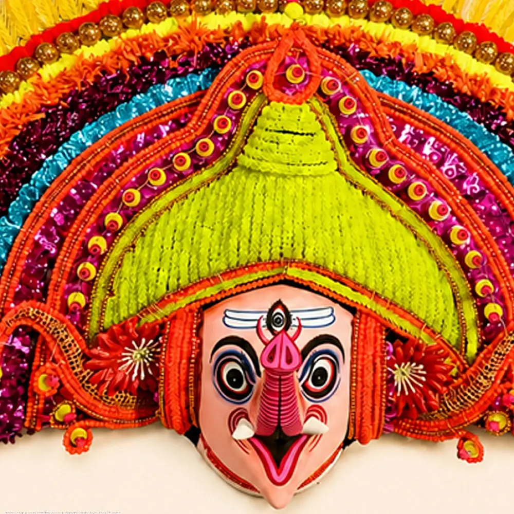shop Handmade Paper Mache Chhau Mask - ganesh