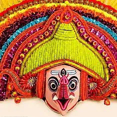 Mukhauta . मुखौटा : Handmade Wall Hanging Chhau Mask - Ganesh